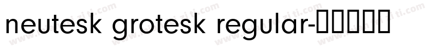 neutesk grotesk regular字体转换